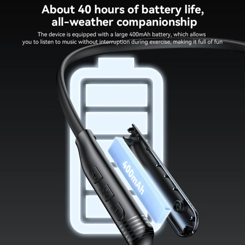 Casti sport cu banda pentru gat Yesido YSP20, 400mAh, negru