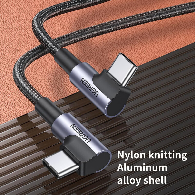 Cablu incarcare Type-C 60W, 3A, 1m Ugreen, gri, 70529