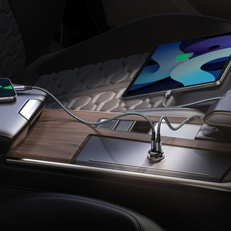 Incarcator auto bricheta USB, Type-C, 30W Ugreen, negru, 25845