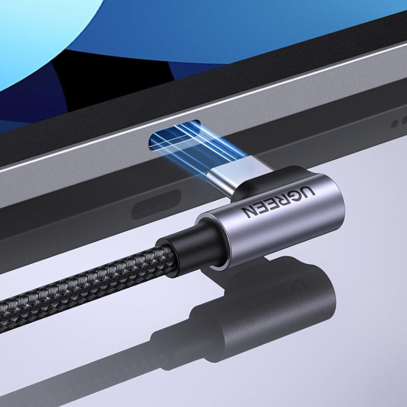 Cablu de date Fast Charging tip C 60W Ugreen, 1m, gri, 50123