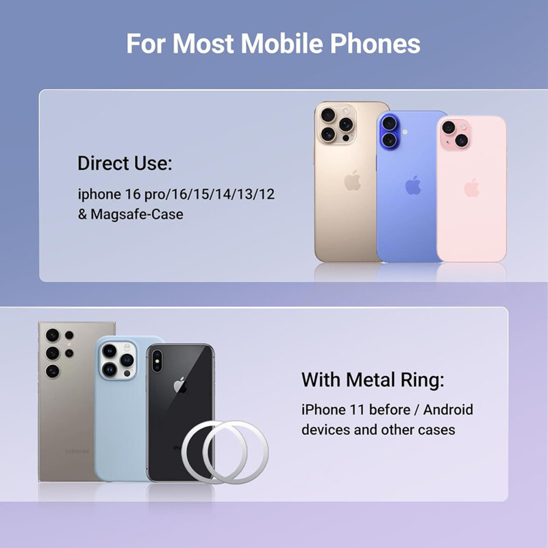 Suport telefon auto magnetic, universal Ugreen, negru, 45577