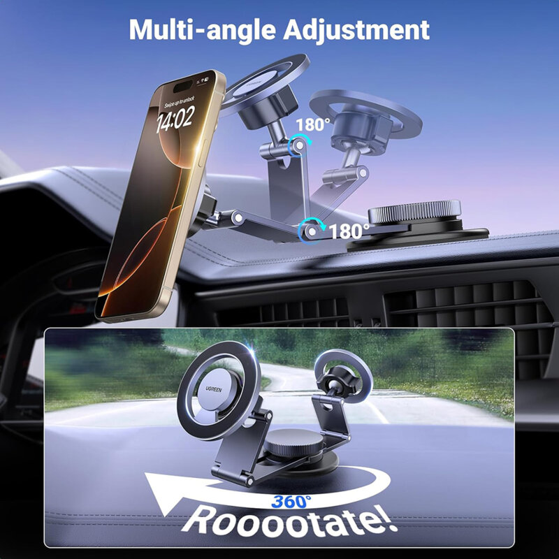 Suport telefon auto magnetic, universal Ugreen, negru, 45577