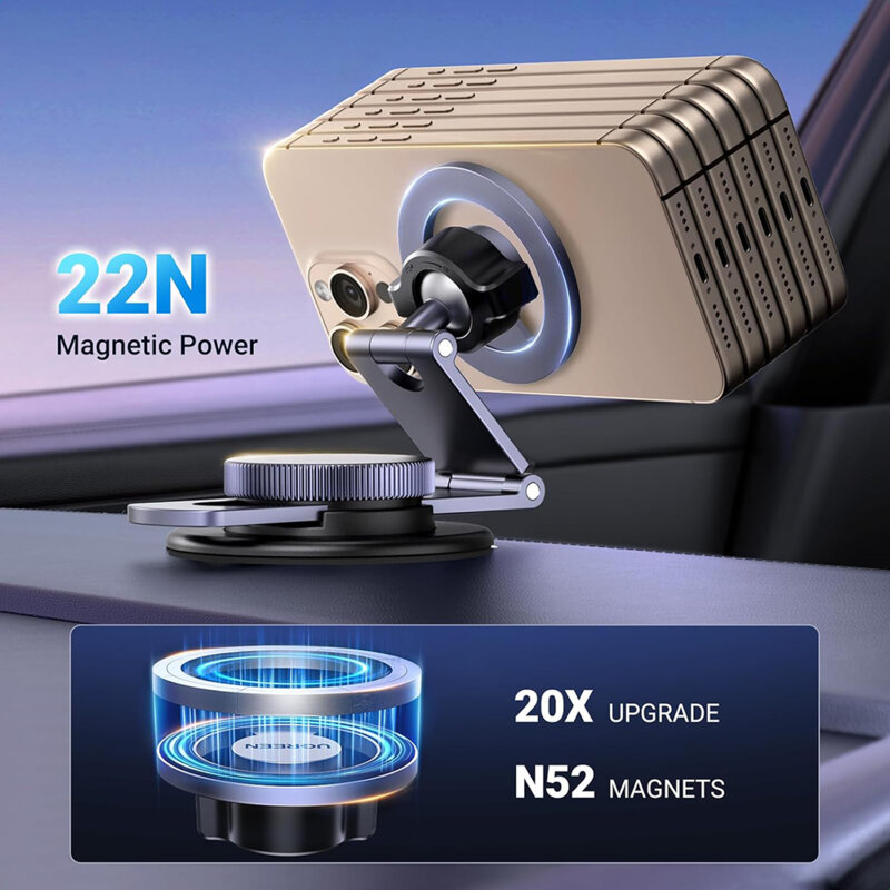 Suport telefon auto magnetic, universal Ugreen, negru, 45577