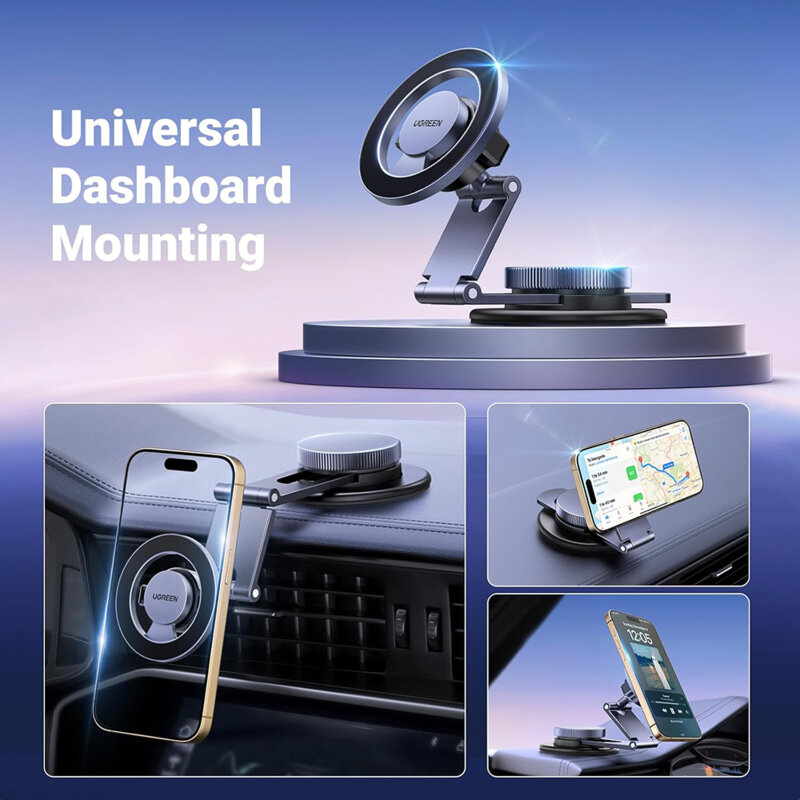 Suport telefon auto magnetic, universal Ugreen, negru, 45577
