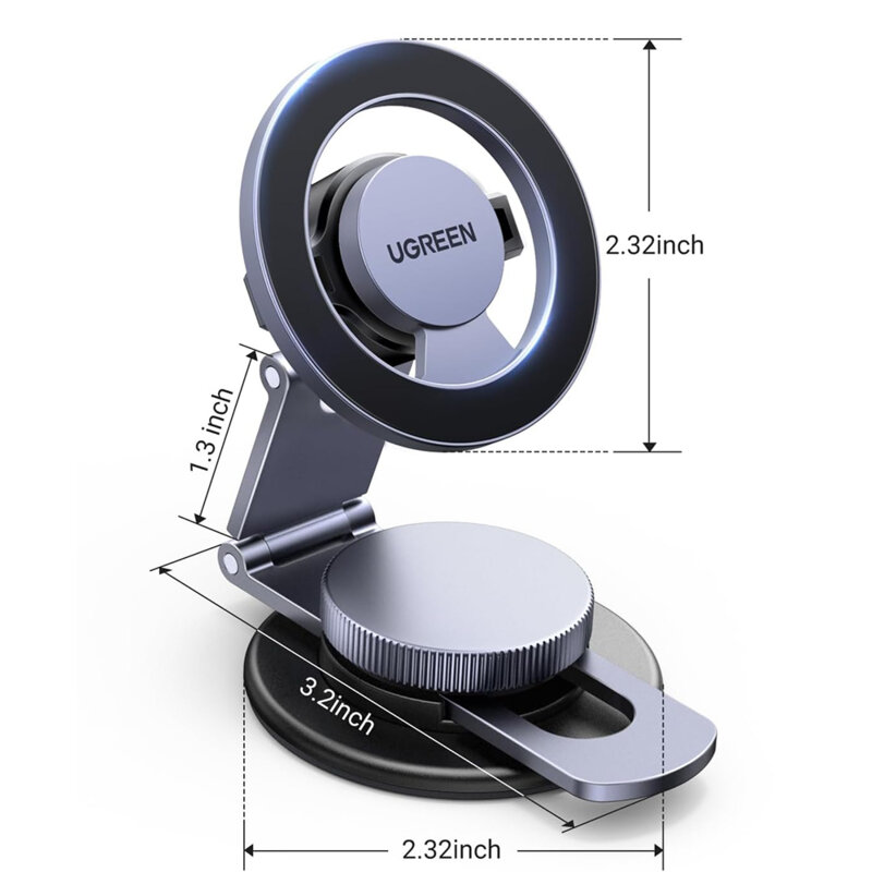 Suport telefon auto magnetic, universal Ugreen, negru, 45577