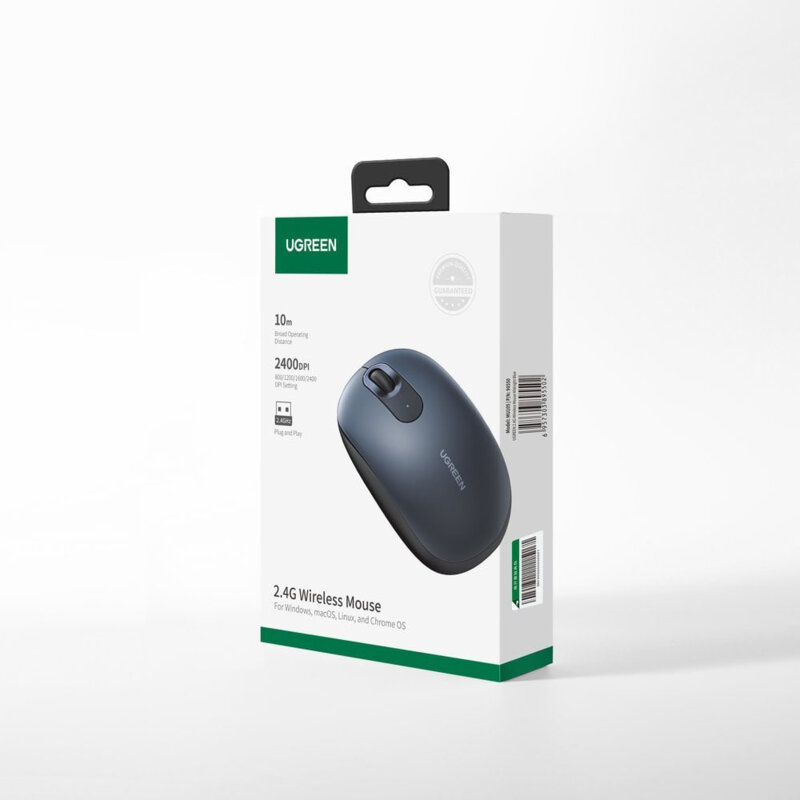 Mouse wireless pentru laptop, PC Ugreen, 2400DPI, albastru, 90550