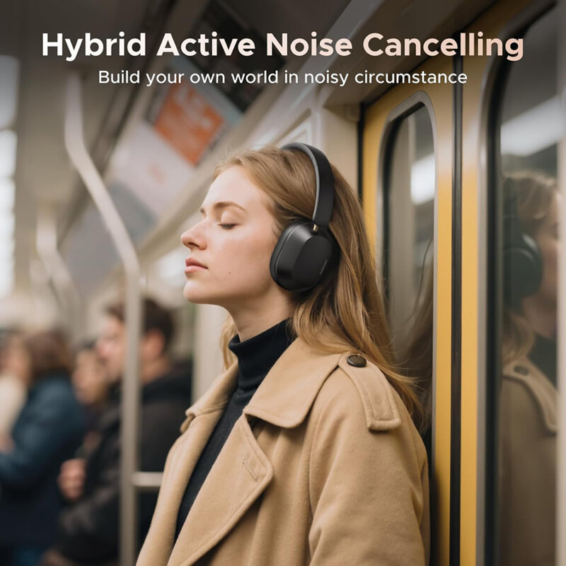 Casti wireless Bluetooth V5.4 Noise Cancelling Ugreen, negru, 35757