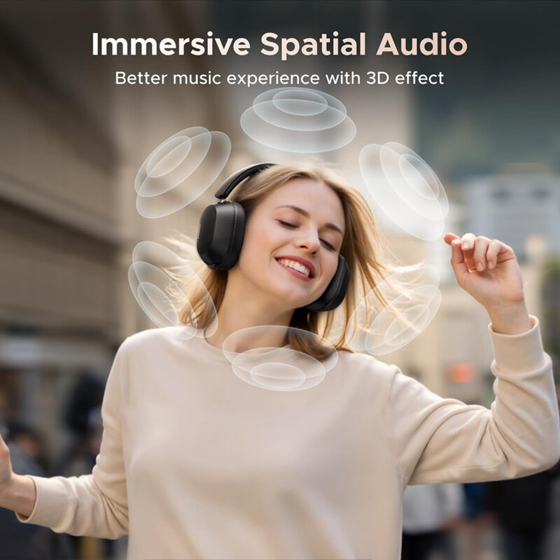 Casti wireless Bluetooth V5.4 Noise Cancelling Ugreen, negru, 35757