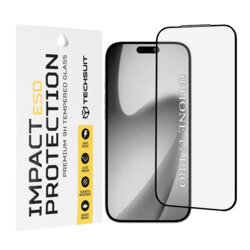 Folie sticla iPhone 17 Pro Techsuit ESD Glass, negru