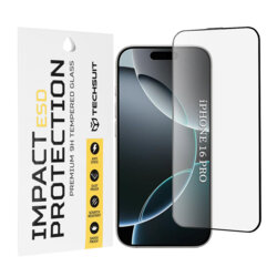 Folie sticla iPhone 16 Pro Techsuit ESD Glass, negru
