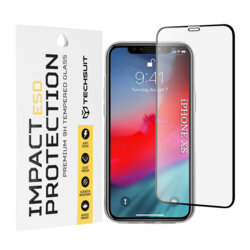 Folie sticla iPhone XS Techsuit ESD Glass, negru
