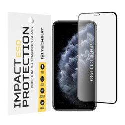 Folie sticla iPhone 11 Pro Techsuit ESD Glass, negru
