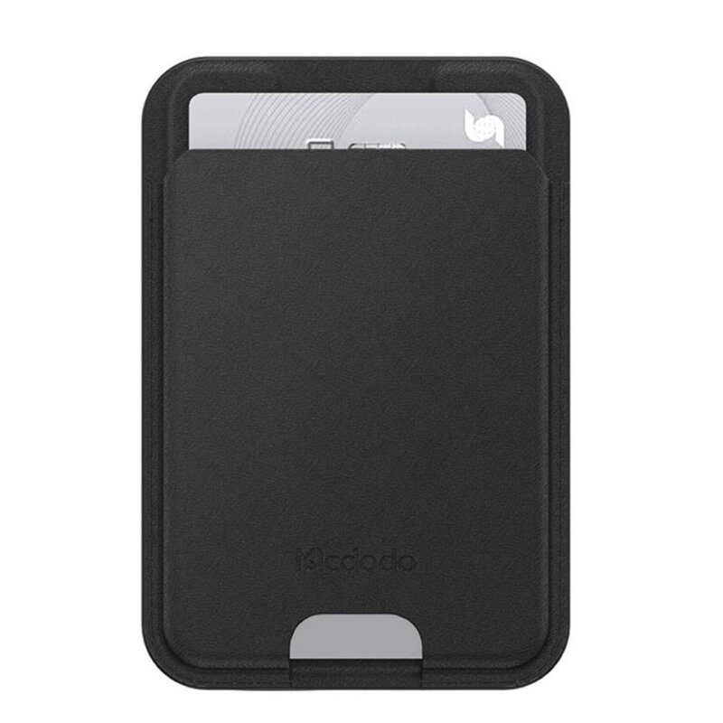 Portofel magnetic piele eco pentru carduri Mcdodo Napa, negru