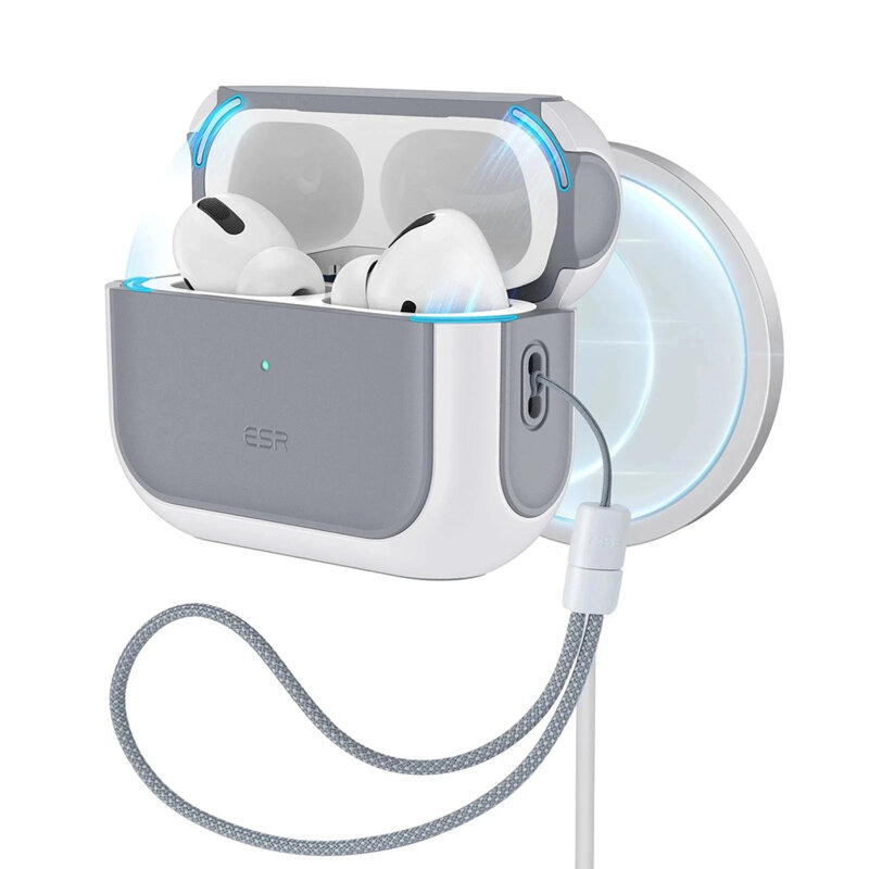 Husa Apple AirPods Pro 3 ESR Orbit Hybrid HaloLock, alb
