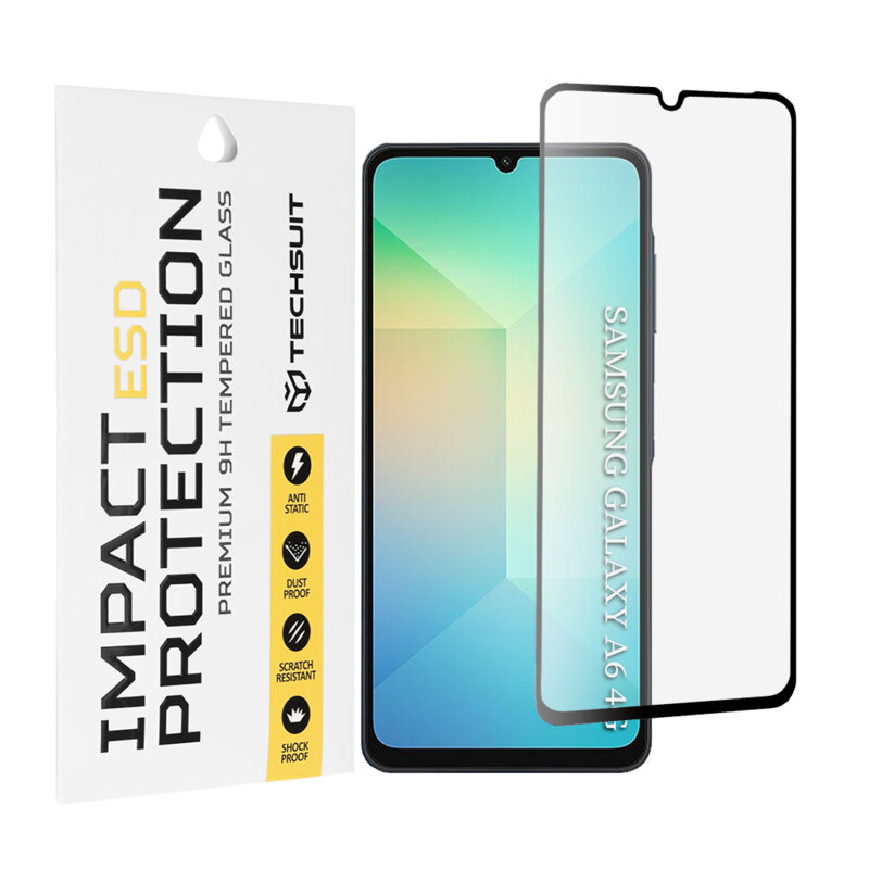 Folie sticla Samsung Galaxy A06 Techsuit ESD Glass, negru