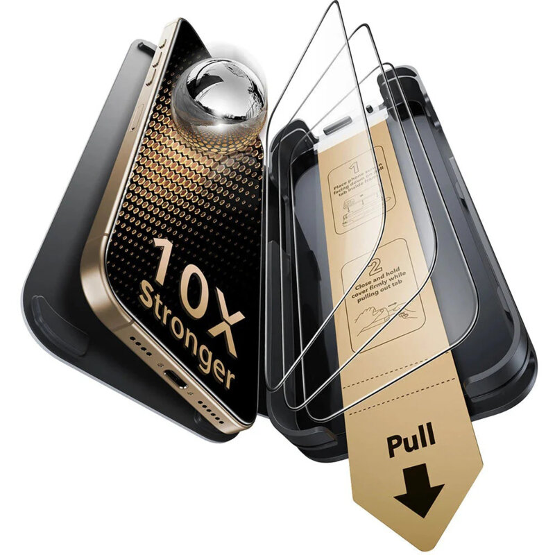 [Pachet 3x] Folie sticla iPhone 17 ESR Corning UltraFit, transparenta