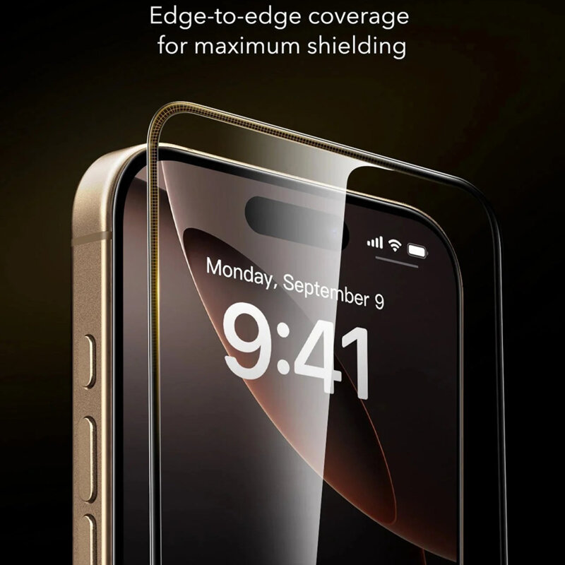 [Pachet 3x] Folie sticla iPhone 16 Pro ESR Corning Corning Gorilla Glass UltraFit™, transparenta