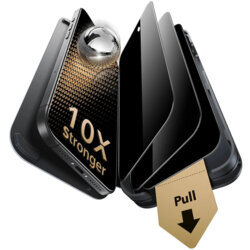 [Pachet 3x] Folie sticla iPhone 17 Pro Max ESR Corning Gorilla Glass UltraFit Privacy™, negru