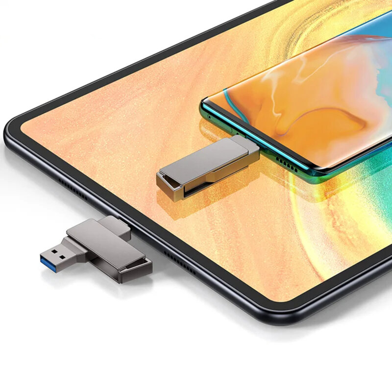 Stick USB 256GB, memorie externa telefon Techsuit, THSM20, gri