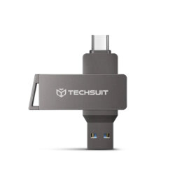 Stick USB 32GB, memorie externa telefon Techsuit, THSM19, gri