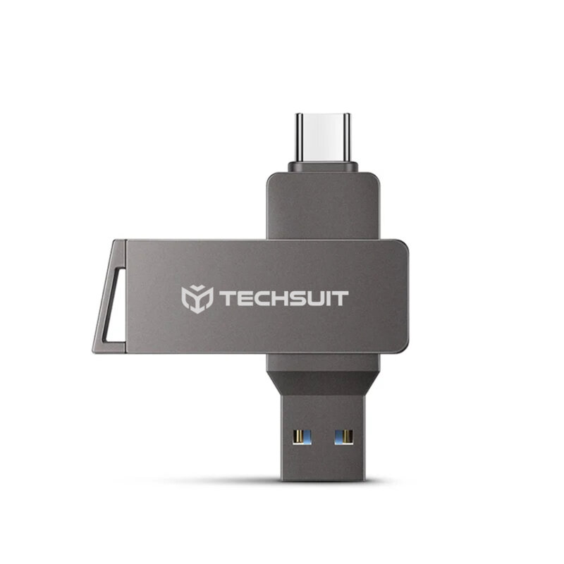 Stick USB 32GB, memorie externa telefon Techsuit, THSM19, gri