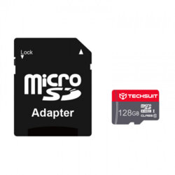 Card memorie 32GB MicroSDHC + adaptor Techsuit THCM26, rosu