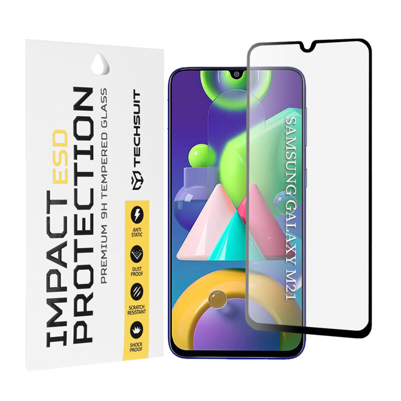 Folie sticla Samsung Galaxy M31 Techsuit ESD Glass, negru