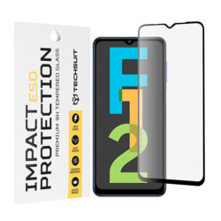 Folie sticla Samsung Galaxy F12 Techsuit ESD Glass, negru