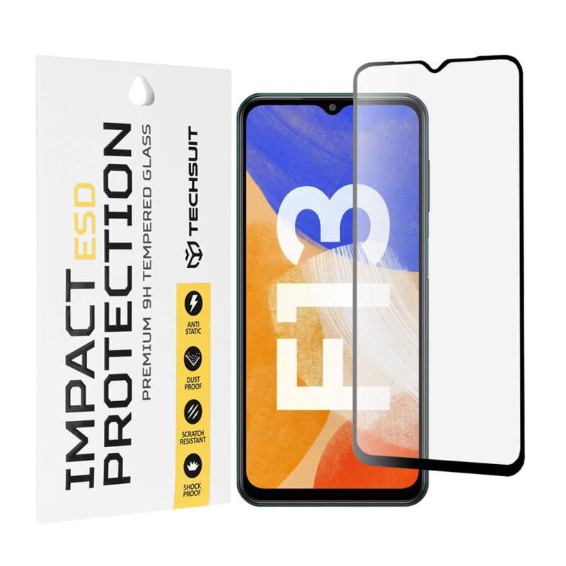 Folie sticla Samsung Galaxy F13 Techsuit ESD Glass, negru