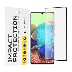 Folie sticla Samsung Galaxy A71 4G Techsuit ESD Glass, negru