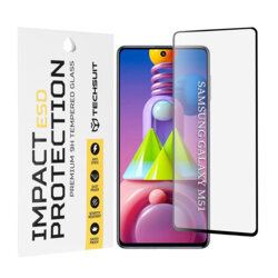 Folie sticla Samsung Galaxy M51 Techsuit ESD Glass, negru