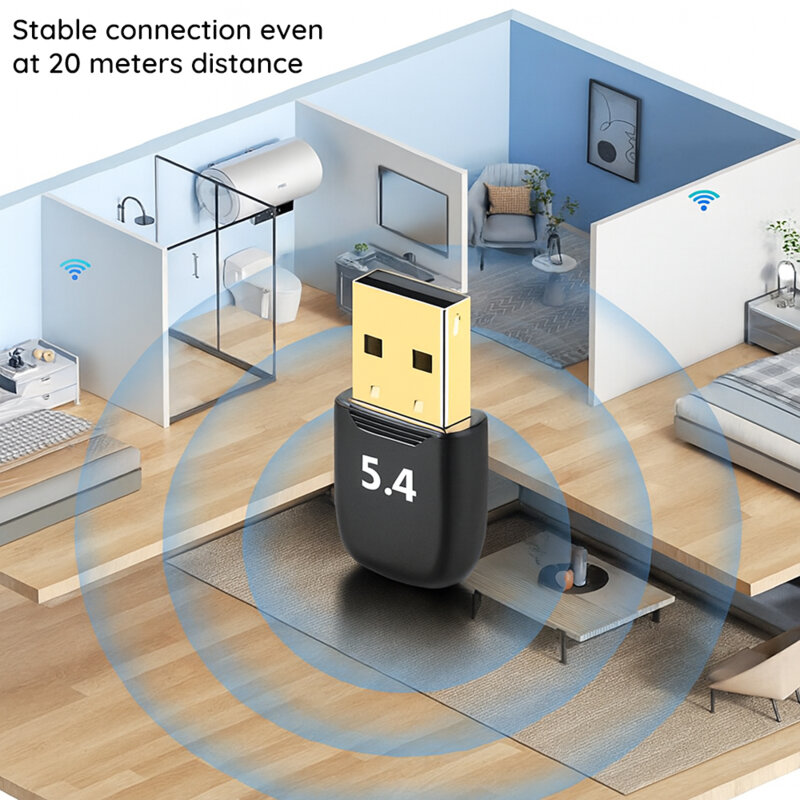 Adaptor Bluetooth PC, dongle USB Techsuit BlueJet A20, negru