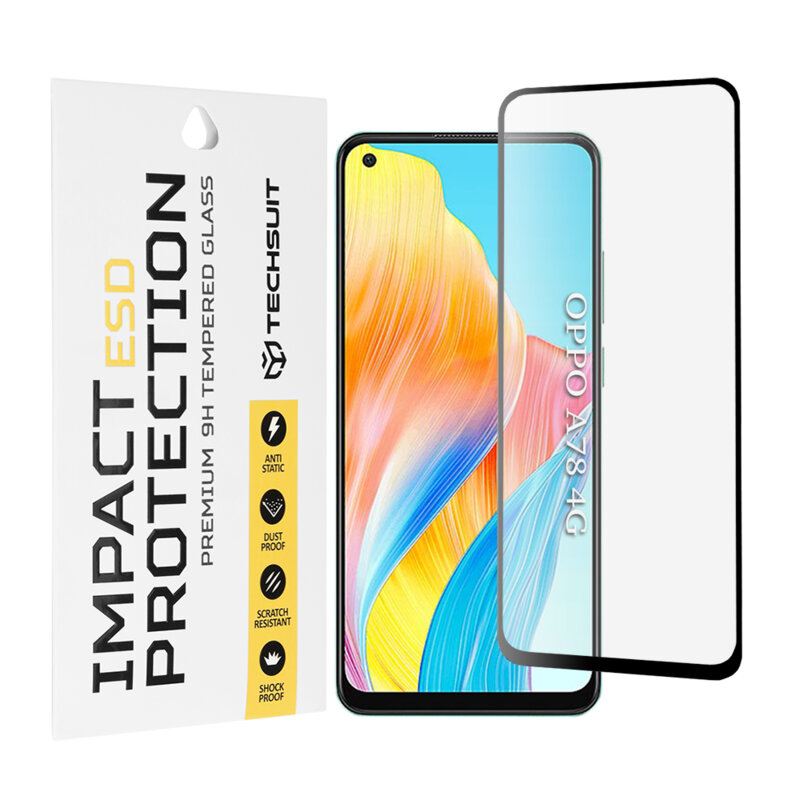 Folie sticla Oppo A78 4G Techsuit ESD Glass, negru