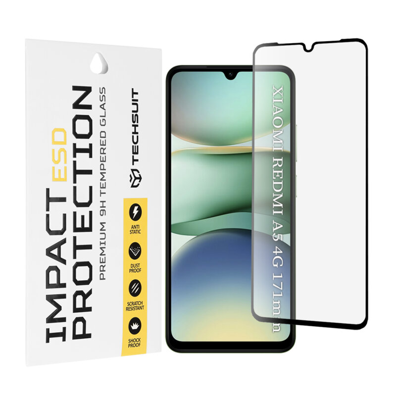 Folie sticla Xiaomi Redmi A5 4G (Regional) Techsuit ESD Glass, negru