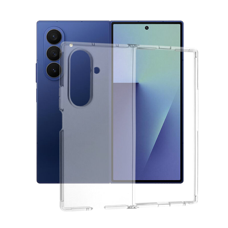 Husa Samsung Galaxy Z Fold7 Techsuit Clear Silicone, transparenta