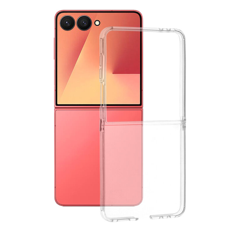 Husa Samsung Galaxy Z Flip7 Techsuit Clear Silicone, transparenta