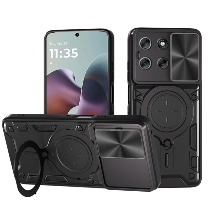 Husa Motorola Moto G56 Techsuit CamGuard Pro, negru