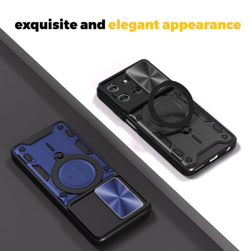 Husa Motorola Moto G56 Techsuit CamGuard Pro, negru