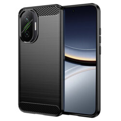 Husa Xiaomi Poco F7 Techsuit Carbon Silicone, negru