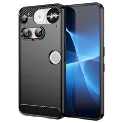 Husa Nothing Phone (3) Techsuit Carbon Silicone, negru