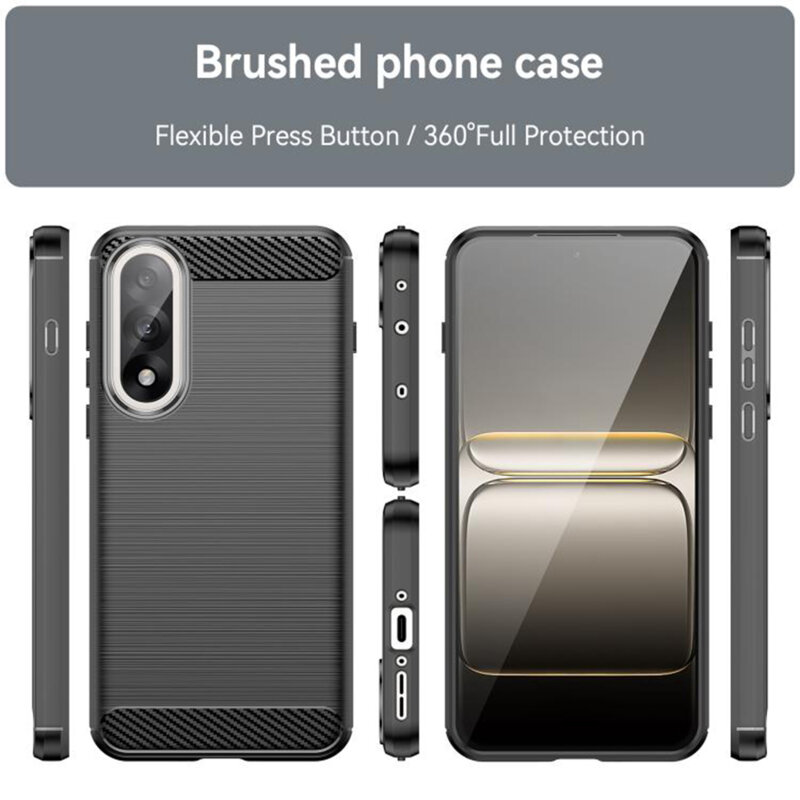 Husa OnePlus Nord 5 Techsuit Carbon Silicone, negru