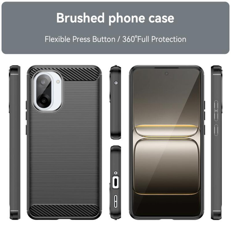 Husa OnePlus Nord CE5 Techsuit Carbon Silicone, negru