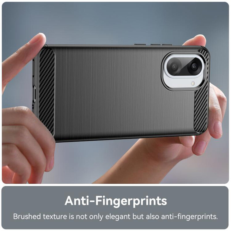 Husa OnePlus Nord CE5 Techsuit Carbon Silicone, negru