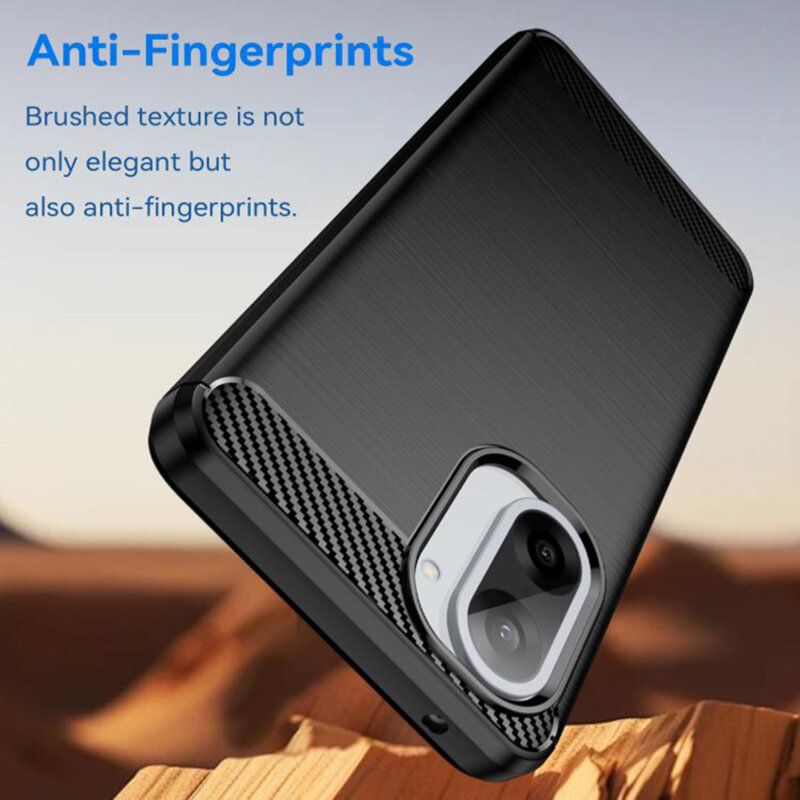 Husa OnePlus Nord CE5 Techsuit Carbon Silicone, negru