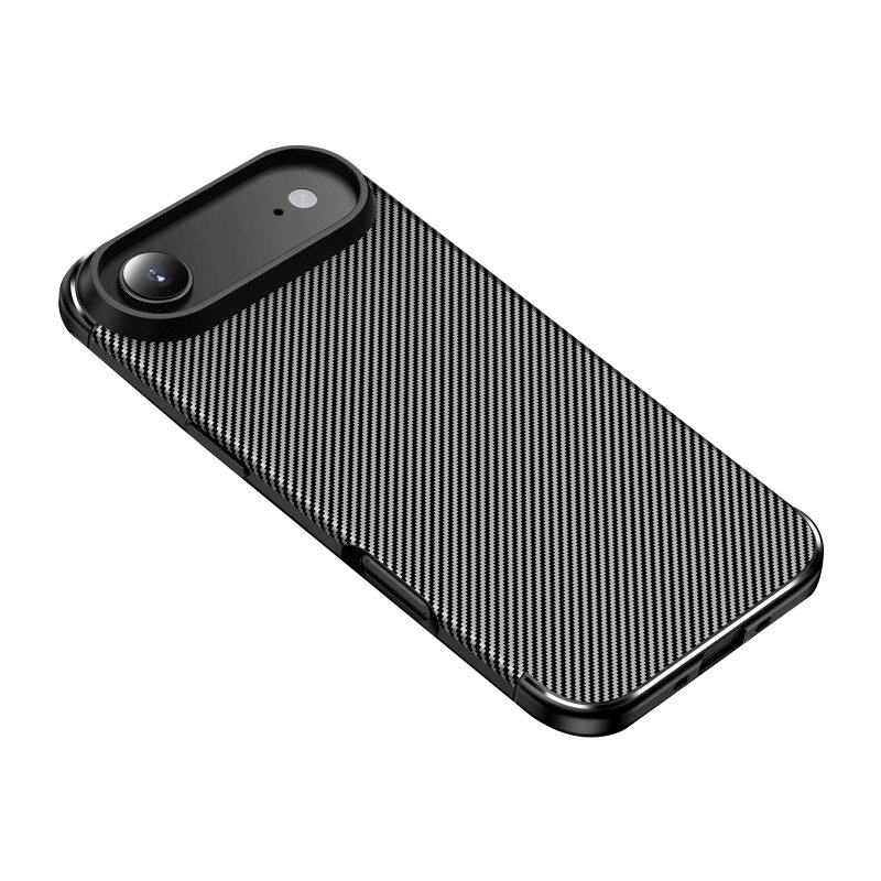 Husa iPhone 17 Air Techsuit CarbonFiber, negru