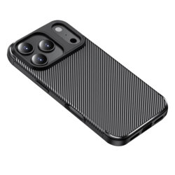 Husa iPhone 17 Pro Max Techsuit CarbonFiber, negru