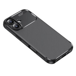 Husa iPhone 17 Techsuit CarbonFiber, negru