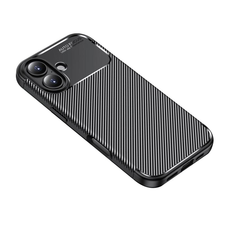 Husa iPhone 17 Techsuit CarbonFiber, negru