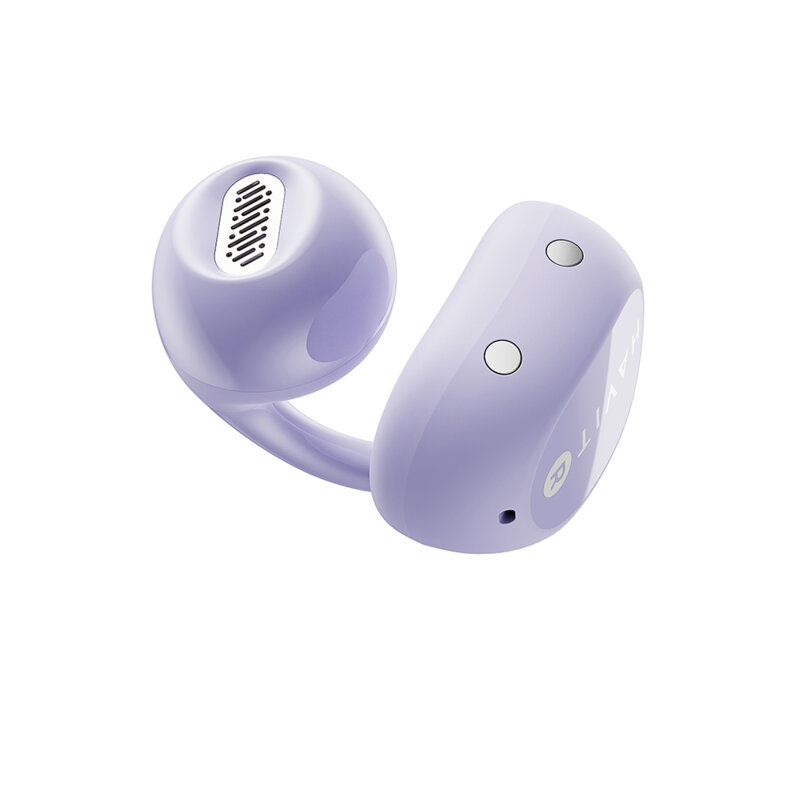 Casti wireless Bluetooth cu microfon Havit, OWS916 LITE, mov