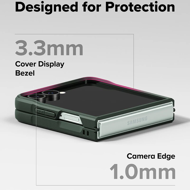 Husa Samsung Galaxy Z Flip7 Ringke Onyx, verde